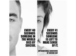 Every 40 seconds someone in the world dies by suicide. Every 41 seconds someone is left to make sense of it. International Survivors of Suicide Day